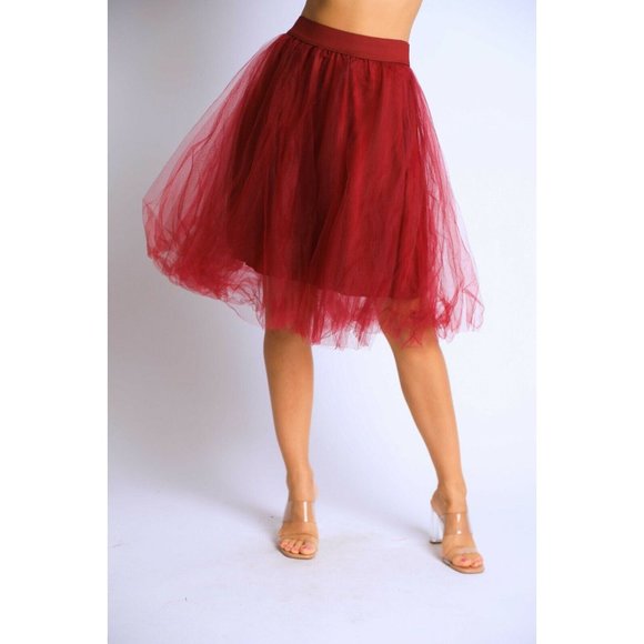 Women Princess Tulle Knee Length A Line Ballet Skirt Underskirt XS,S,M,L,XL - Picture 3 of 4
